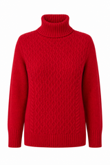 Cable Front Roll Neck Jumper