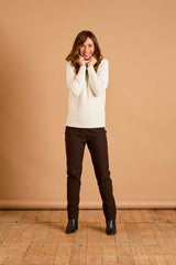 Cable Front Chunky Roll Neck Jumper