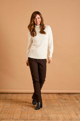 Cable Front Chunky Roll Neck Jumper