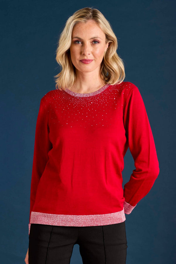 Sparkle Neckline Jumper