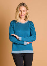 Heat Seal Sparkle Neckline Jumper