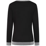 Heat Seal Sparkle Neckline Jumper Black