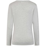 Heat Seal Sparkle Neckline Jumper Silver Grey