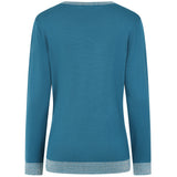Heat Seal Sparkle Neckline Jumper Teal