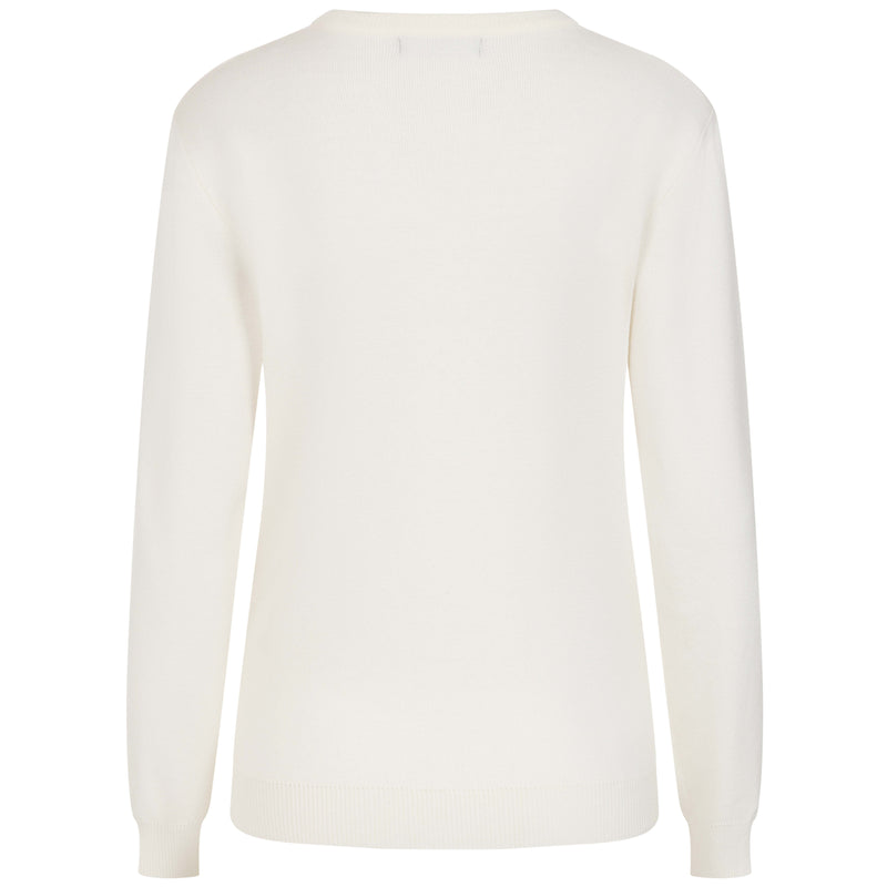Bubble Textured Round Neck Jumper Ivory