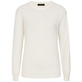 Bubble Textured Round Neck Jumper Ivory