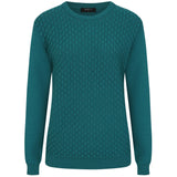 Bubble Textured Round Neck Jumper Jade