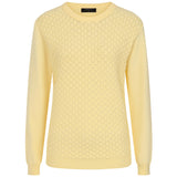 Bubble Textured Round Neck Jumper Lemon