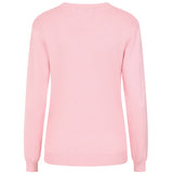 Bubble Textured Round Neck Jumper Pale Pink