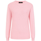 Bubble Textured Round Neck Jumper Pale Pink