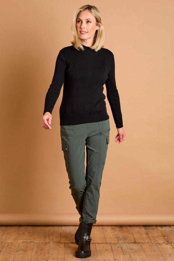 Skinny Rib Cable Jumper
