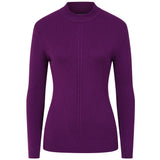 Skinny Rib Cable Jumper Purple
