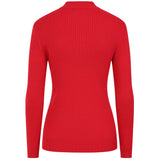 Skinny Rib Cable Jumper Red