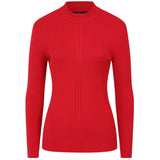 Skinny Rib Cable Jumper Red