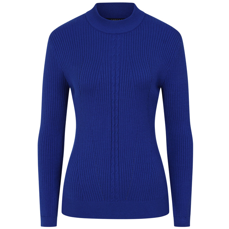 Skinny Rib Cable Jumper Royal Blue