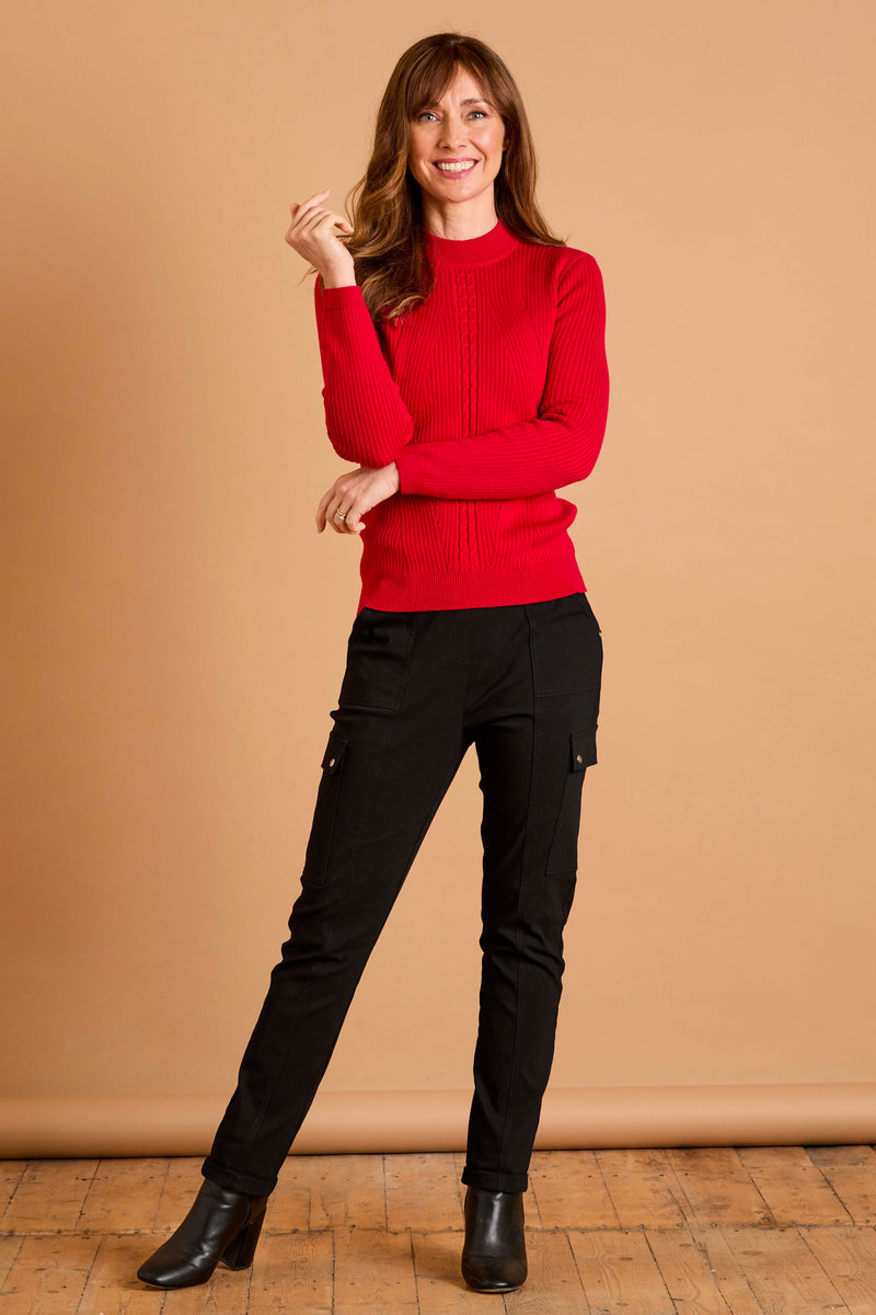 Skinny Rib Cable Jumper