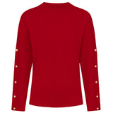 Plain Button Sleeve Jumper
