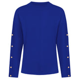 Plain Button Sleeve Jumper