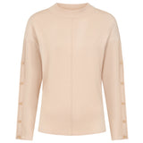 Plain Button Sleeve Jumper