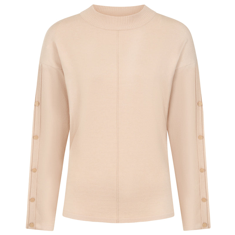 Plain Button Sleeve Jumper