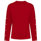 Plain Button Sleeve Jumper