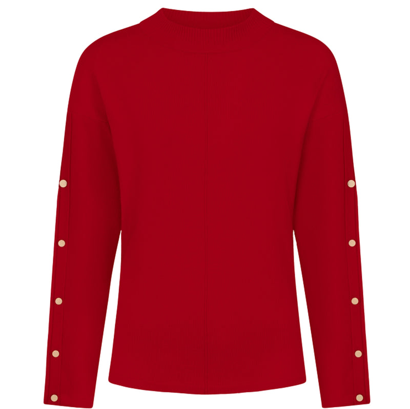 Plain Button Sleeve Jumper