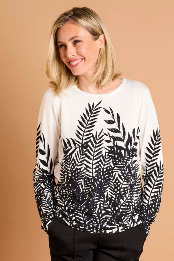 Mono Leaf Sparkle Jumper