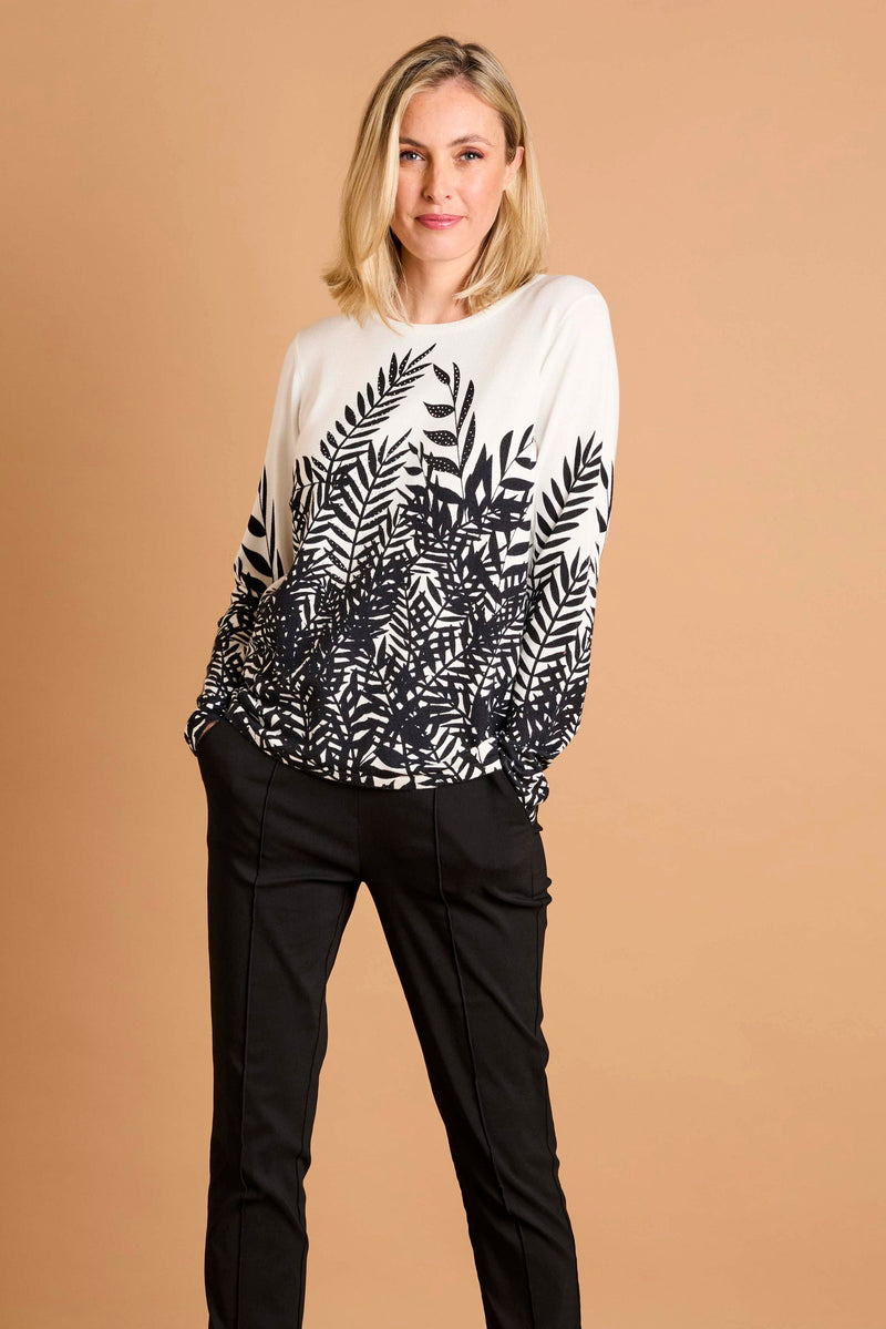 Mono Leaf Sparkle Jumper