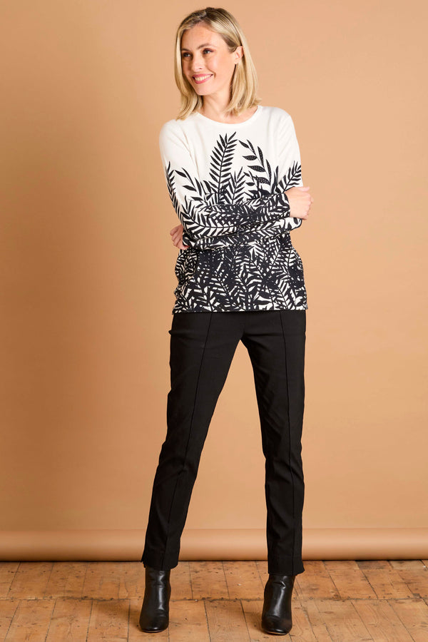 Mono Leaf Sparkle Jumper