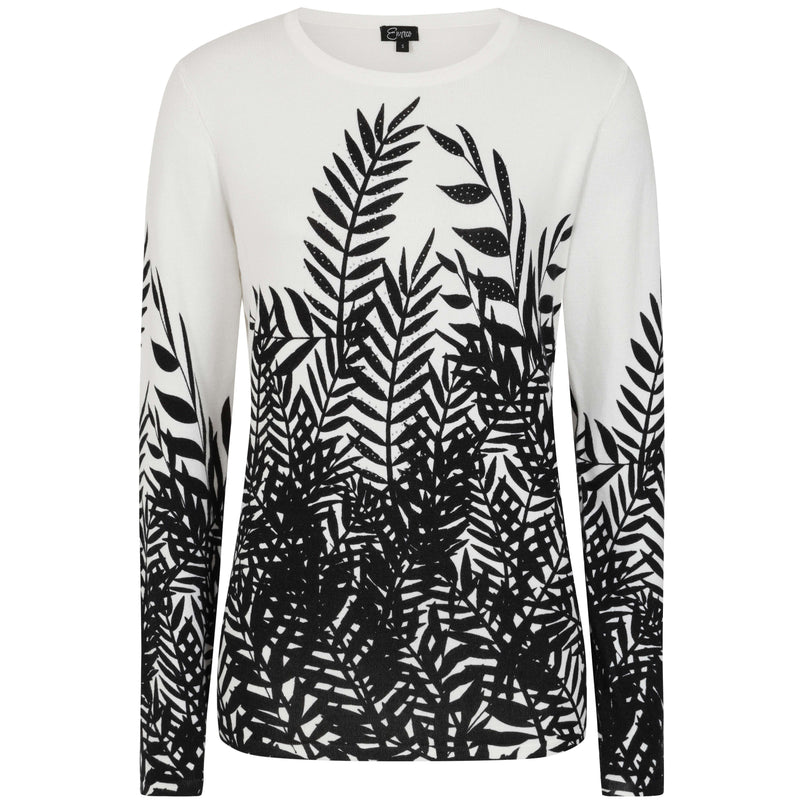 Mono Leaf Sparkle Jumper