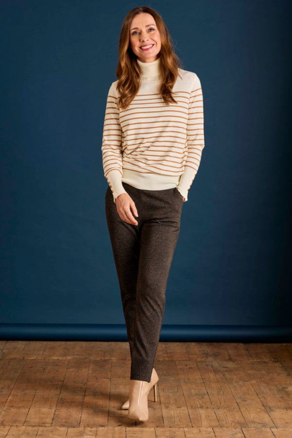 Roll Neck Stripe Jumper