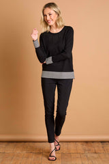 Contrast Hem Sparkle Jumper
