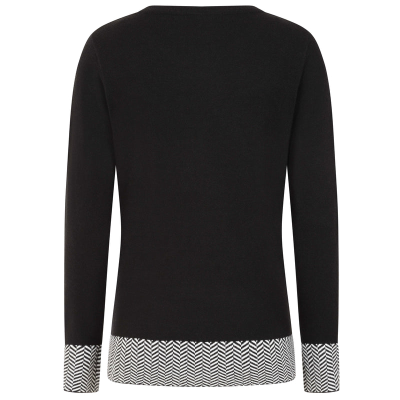 Contrast Hem Sparkle Jumper