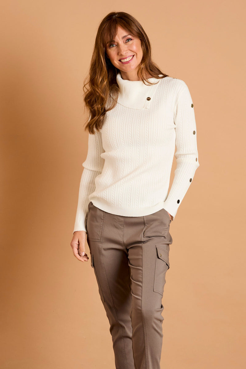 Split Neck Cable Jumper