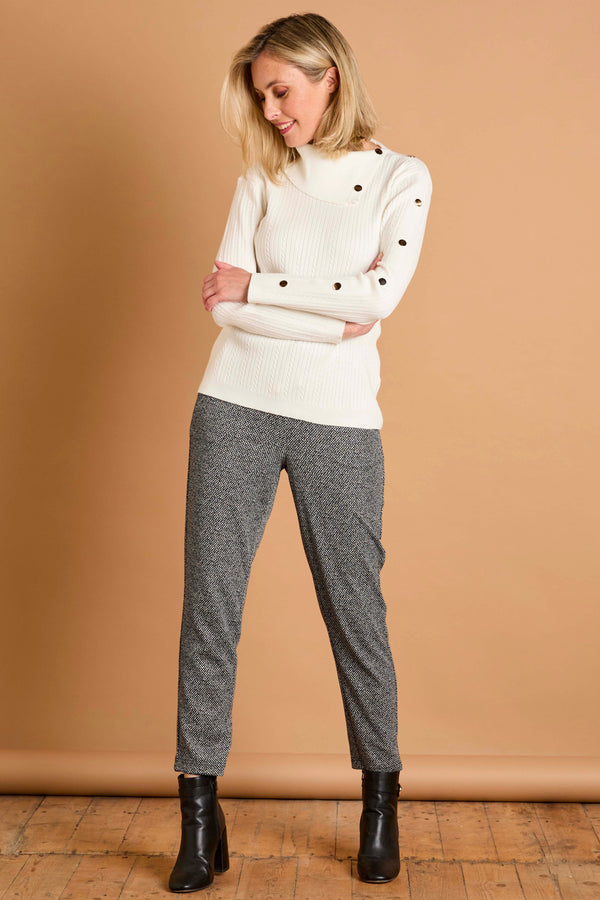 Split Neck Cable Jumper