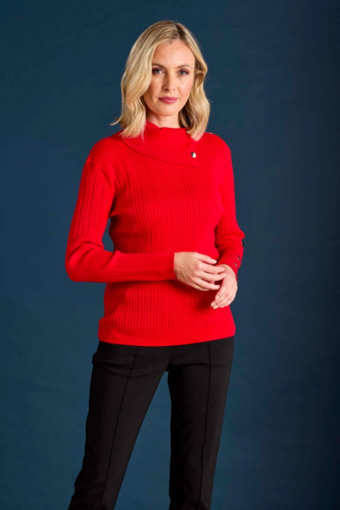 Split Neck Cable Jumper