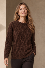 Cable Front Chenille Jumper