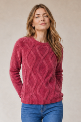 Cable Front Chenille Jumper