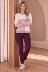 Cable Mix Colour Block Jumper