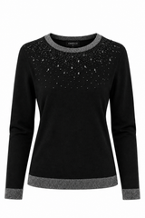 Sparkle Neckline And Trim Jumper