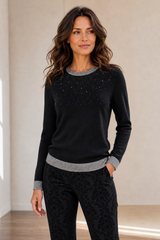 Sparkle Neckline And Trim Jumper