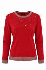 Sparkle Neckline And Trim Jumper