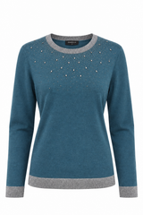 Sparkle Neckline And Trim Jumper
