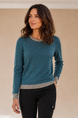 Sparkle Neckline And Trim Jumper