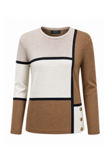 Brown Colour Block Jumper