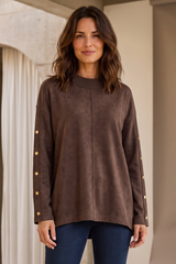 Button Sleeve Jumper