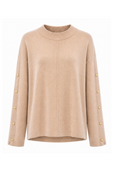 Button Sleeve Jumper Stone