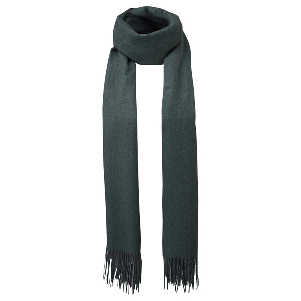 Two-Tone Longline Cashmere Scarf Blue/Taupe