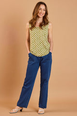 Leaf Print Vest Top
