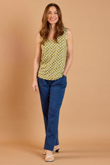 Leaf Print Vest Top